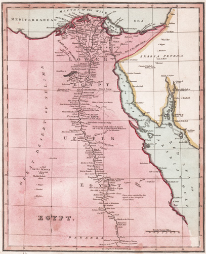 Egypt antique map 1811